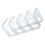 Acrylic Book Shelf Holder 4 Compartments Transparent 3