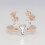 Vintage deer antler flower ring size 6 5