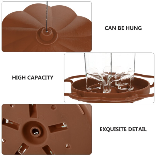 Wild Bird Feeder Hanging Garden Decor Brown 1