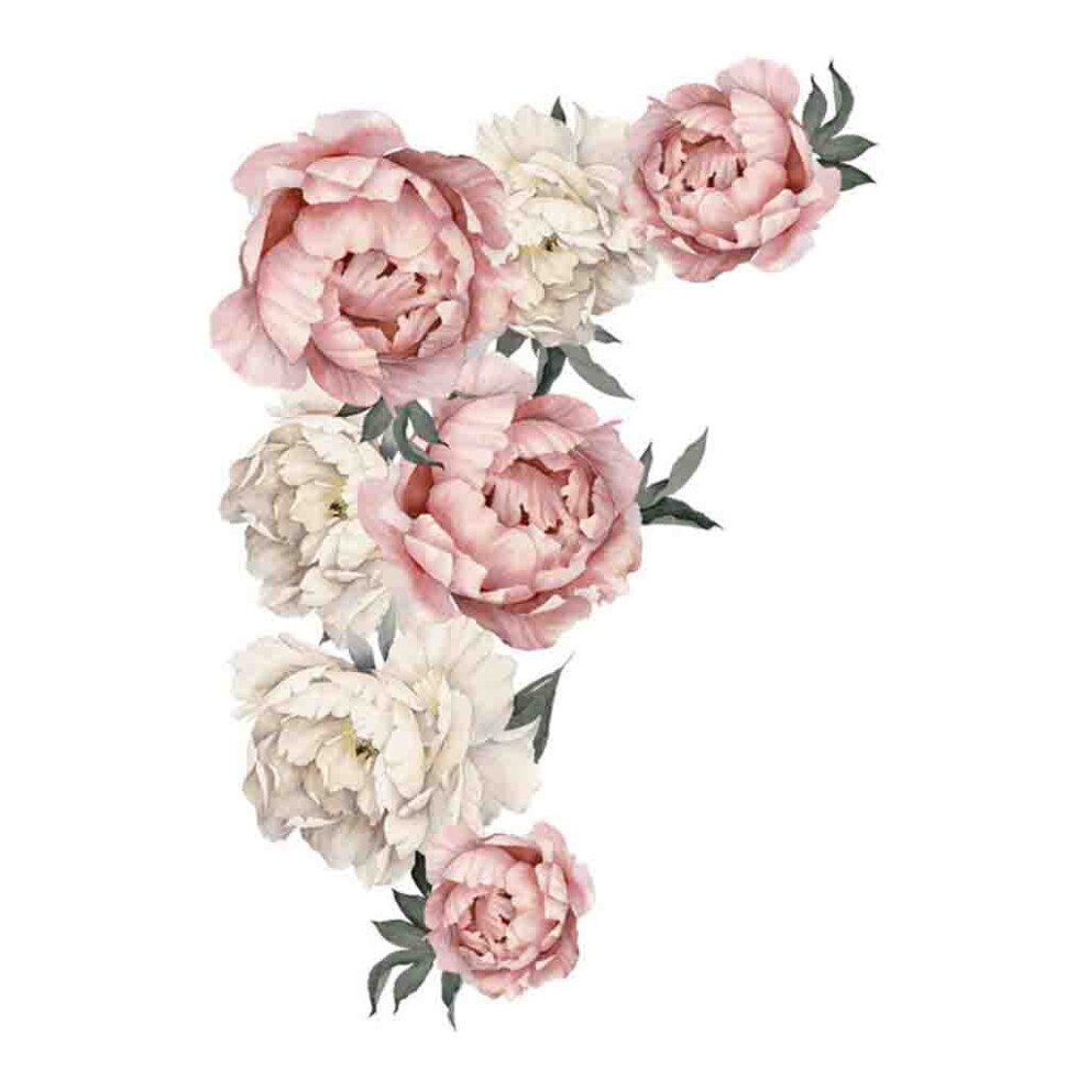Wall Stickers Rose Peony Floral Decals For Kids Nursery 946140864099