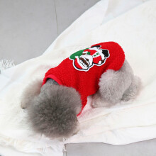 Dog Christmas Clothes Warm Holiday Outfit 1 Piece