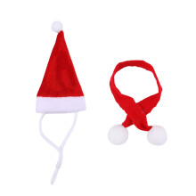 Christmas hamster hat and scarf set for small pets
