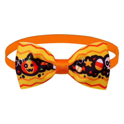 Pet Bow Tie for Dogs and Cats Pumpkin Pattern Festive