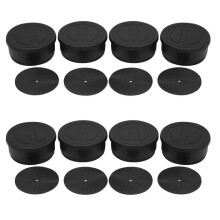 Bed Risers Black Heavy Duty 1.7 Inch Round 8 Piece