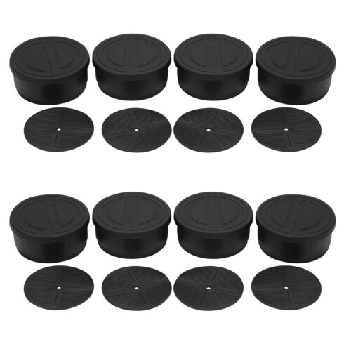 Bed Risers Black Heavy Duty 1.7 Inch Round 8 Piece