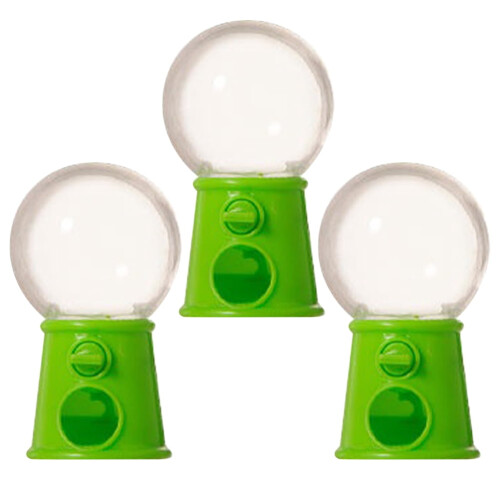 Mini gumball machine candy dispenser green 3 pcs 1