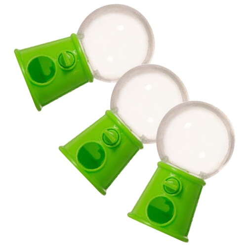 Mini gumball machine candy dispenser green 3 pcs 2
