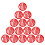 Chinese New Year red window decals circular blessing 90 pcs 5