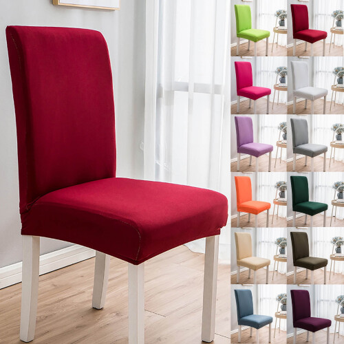 Stretch Chair Covers Solid Color Spandex 1 Piece 1