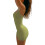 Women's solid green halter unitard sleeveless 3