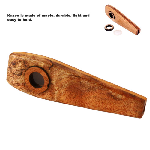 Maple Wood Kazoo Flute with Diaphragm 1 pc 1