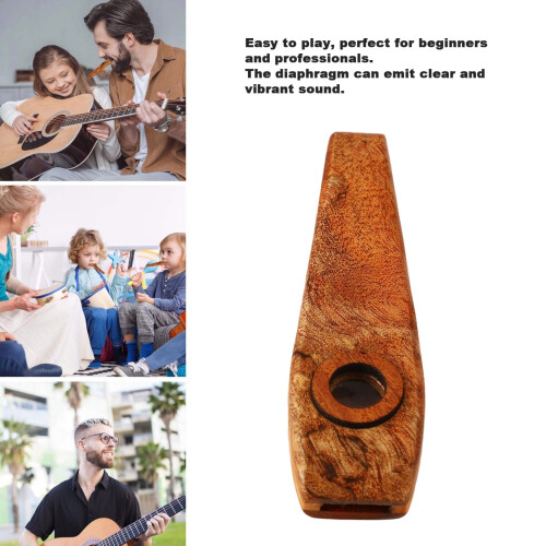 Maple Wood Kazoo Flute with Diaphragm 1 pc 2