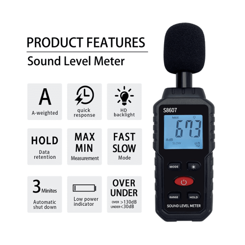 Digital Sound Level Meter 30-130 dB(A) Noise Meter 2