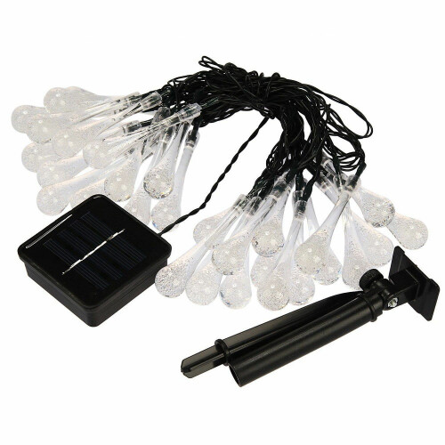 Solar LED String Lights Cold White 30 Pieces 2