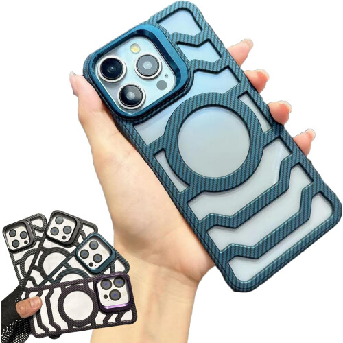 Carbon Fiber Open-Frame Case with Camera Holder for iPhone