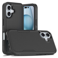 Shockproof Hybrid Case for iPhone 16 (6.1") with Anti-Slip