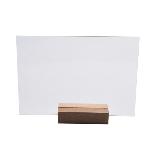 Acrylic Table Number Holder with Wood Stand 1pc 1