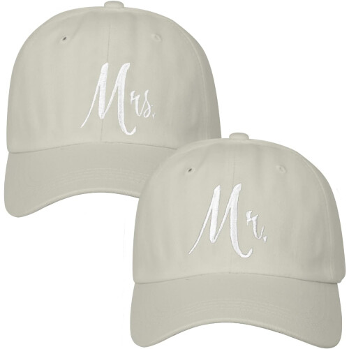 Matching Mr. and Mrs. Baseball Caps Set 1
