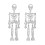 Halloween skeleton earrings gothic style with rhinestones 1