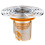 Universal self-closing floor drain core with hair and odor 1