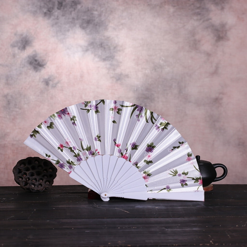 Chinese Style Dance Fan Silk Lace Folding Hand Fan 946140154053