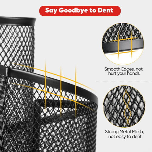 Mesh Desktop Organizer with 5 Compartments and 360 1