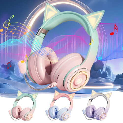 Jacenvly Bluetooth Ear Headphones with Mic, Foldable, AAC