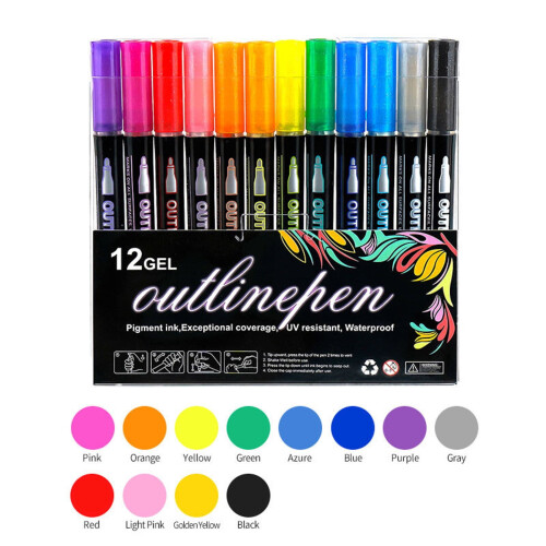 Marker Pen Compatible with Highlighting 8 or 12 Colors 2ml