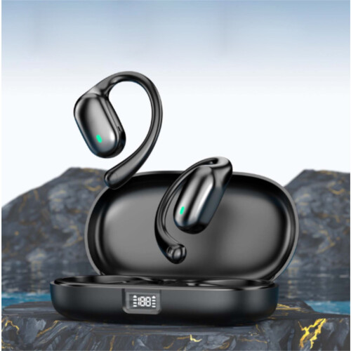Jacenvly Wireless Gaming Headset with Bone Conduction Black