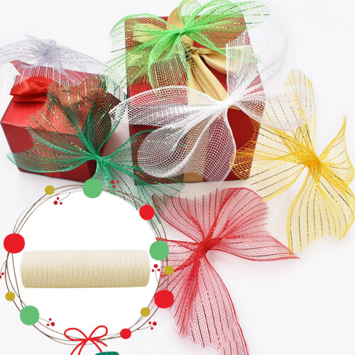 Poly Mesh Ribbon Metallic Foil 2.5" x 10 Yds