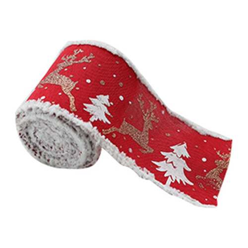 White velvet edge webbing ribbon for gift boxes 2