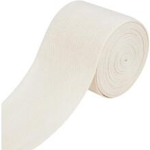 Cotton twill tape herringbone 10.9 yards antique white