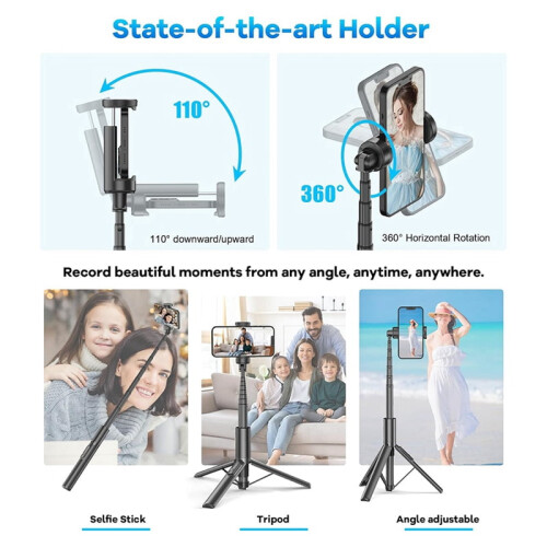Cell Phone Tripod with Remote Control 60 inch 2