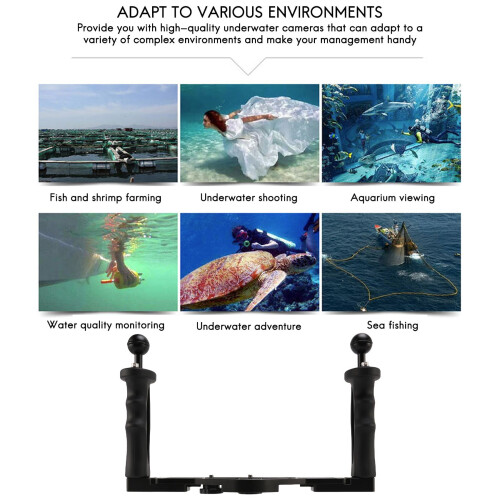Underwater Camera Housing with Dual Handle and Dome Port 1