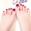 Wine Red False Toenails Short Full Cover 10pcs 5