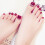 Wine Red False Toenails Short Full Cover 10pcs 8