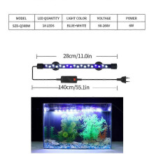 (30BW, Blue white light) Aquarium Underwater Fish Tank RGB LED Light Submersible SMD Strip Lamp European specifications