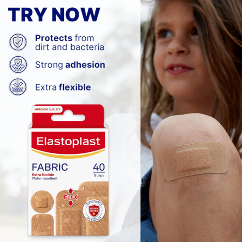 Elastoplast Elastoplast Extra Flexible Fabric Plaster Strips (40 Pieces), Extra Flexible Fab 1