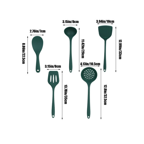 Kitchen Spoon Set Stainless Steel 5-Piece 2
