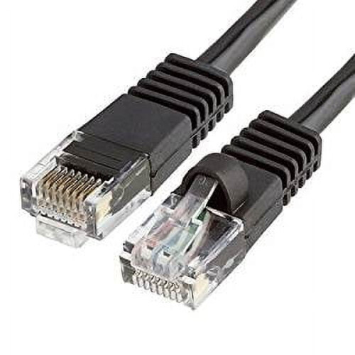 CAT5e Ethernet Cable Black Gold Plated 50 ft