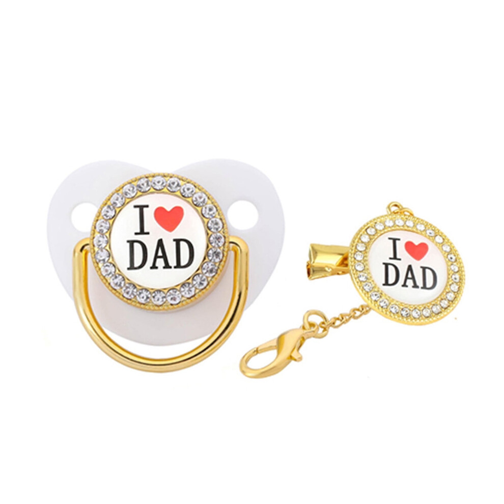 Silicone pacifier with initial clip 1 piece