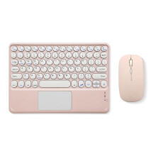 Portable Bluetooth keyboard with touchpad pink