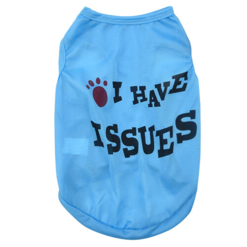 Pet Vest Summer Breathable Text Pattern Dog Cat 1pc
