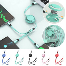 Jacenvly 3-in-1 retractable USB cable for Type-C/Micro
