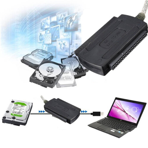 USB 2.0 to IDE/SATA Adapter Cable for 2.5" and 3.5" HDD 1