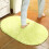 Limei bathroom rug non-slip microfiber oval 23.6x15.1 in 3