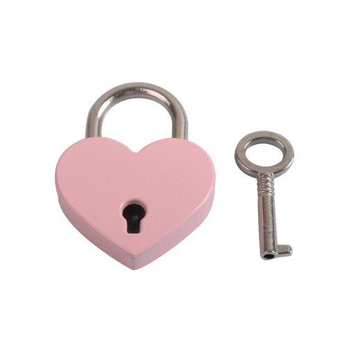 Metal Heart-Shaped Drawer Lock Purple 2
