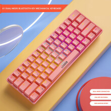 Mechanická herní klávesnice Jacenvly s 61 klávesami a RGB podsvícením, modrými spínači, kompaktní kabelový design pro PC s Windows –