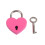 Metal Heart-Shaped Drawer Lock Purple 5