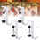 Mantel Garland and Stocking Holders White 4 pcs 8